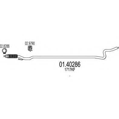 MTS 0140286 Труба вихлопного газу