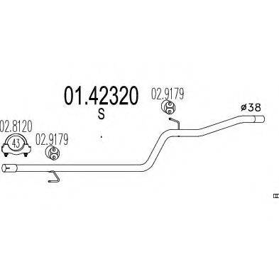 MTS 0142320 Труба вихлопного газу