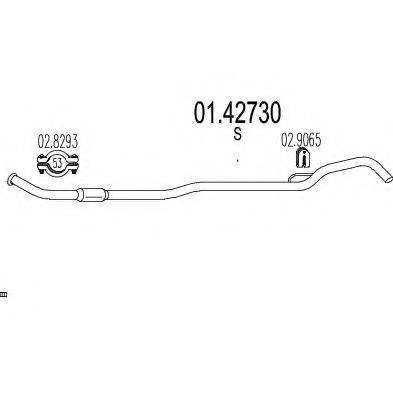 MTS 0142730 Труба вихлопного газу