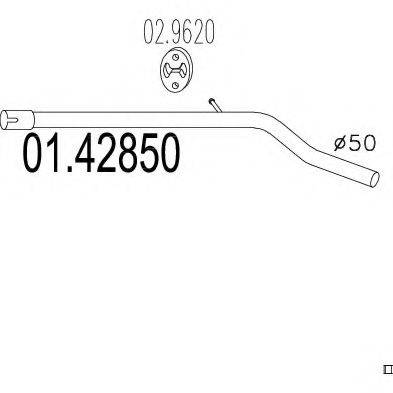 MTS 0142850 Труба вихлопного газу
