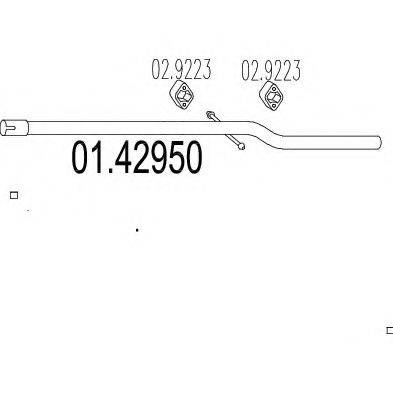 MTS 0142950 Труба вихлопного газу