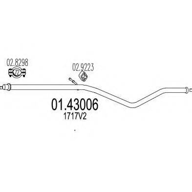 MTS 0143006 Труба вихлопного газу