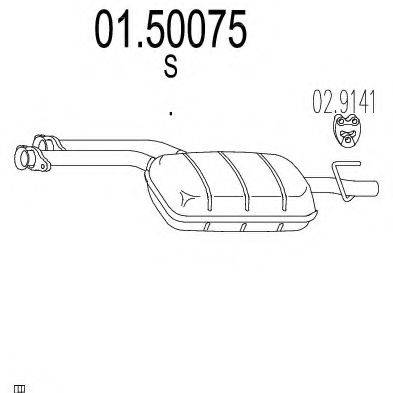 MTS 0150075 Середній глушник вихлопних газів