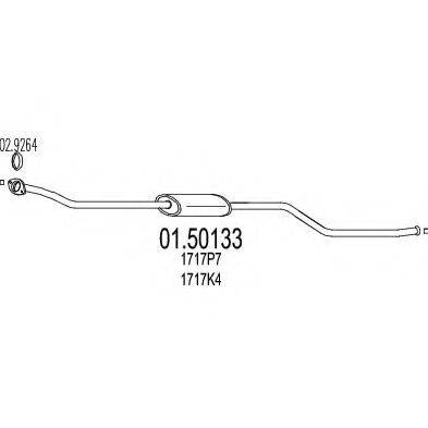 MTS 0150133 Середній глушник вихлопних газів