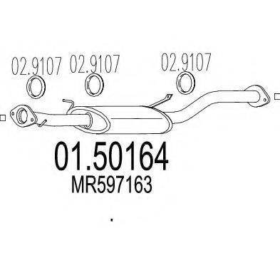 MTS 0150164 Середній глушник вихлопних газів