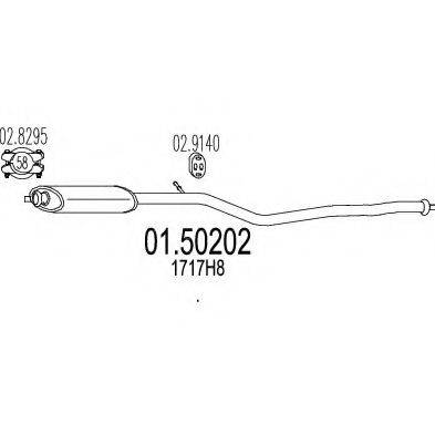 MTS 0150202 Середній глушник вихлопних газів