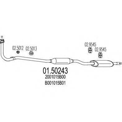 MTS 0150243 Середній глушник вихлопних газів