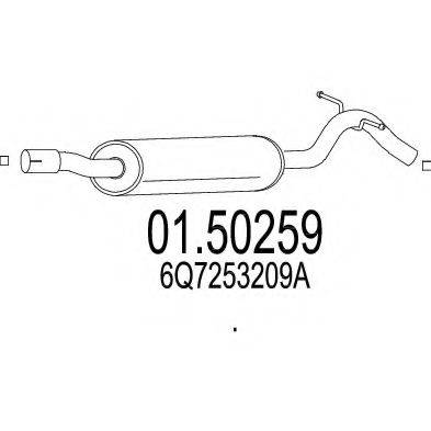 MTS 0150259 Середній глушник вихлопних газів