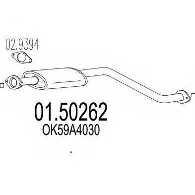 MTS 0150262 Середній глушник вихлопних газів