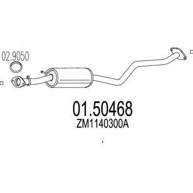 MTS 0150468 Середній глушник вихлопних газів