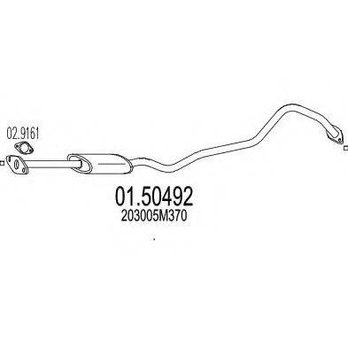 MTS 0150492 Середній глушник вихлопних газів