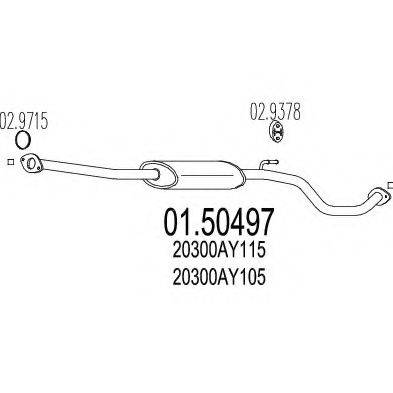 MTS 0150497 Середній глушник вихлопних газів