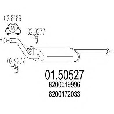 MTS 0150527 Середній глушник вихлопних газів