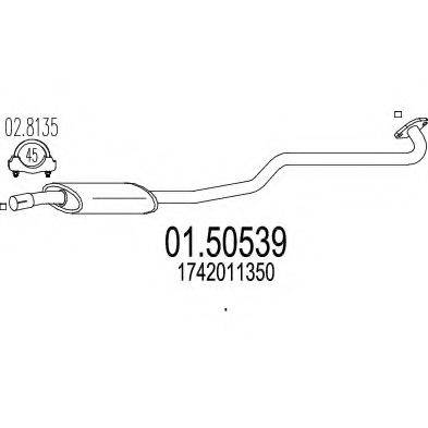 MTS 0150539 Середній глушник вихлопних газів