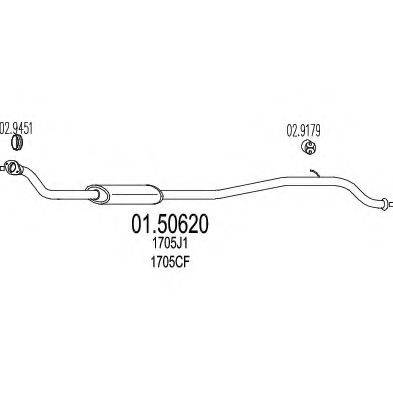 MTS 0150620 Середній глушник вихлопних газів