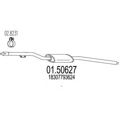 MTS 0150627 Середній глушник вихлопних газів