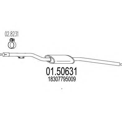 MTS 0150631 Середній глушник вихлопних газів