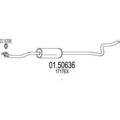 MTS 0150636 Середній глушник вихлопних газів