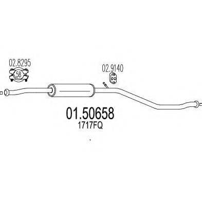 MTS 0150658 Середній глушник вихлопних газів