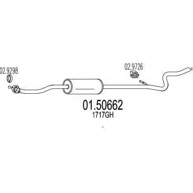 MTS 0150662 Середній глушник вихлопних газів