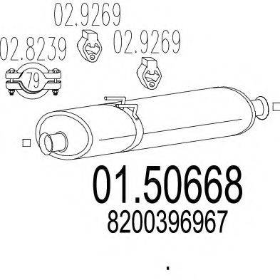 MTS 0150668 Середній глушник вихлопних газів