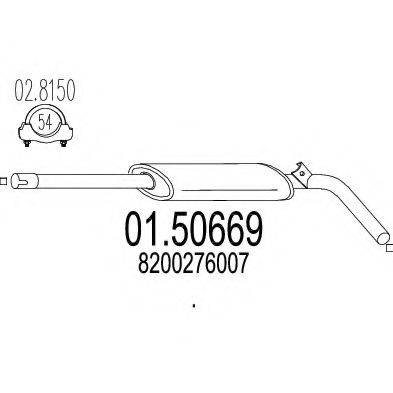 MTS 0150669 Середній глушник вихлопних газів