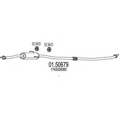 MTS 0150679 Середній глушник вихлопних газів