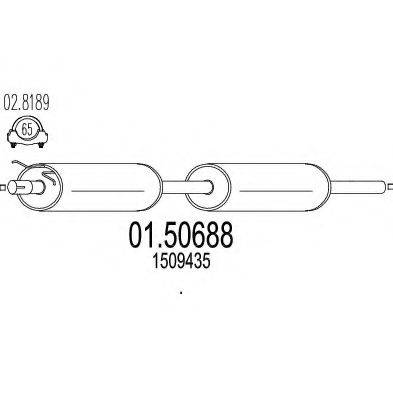 MTS 0150688 Середній глушник вихлопних газів