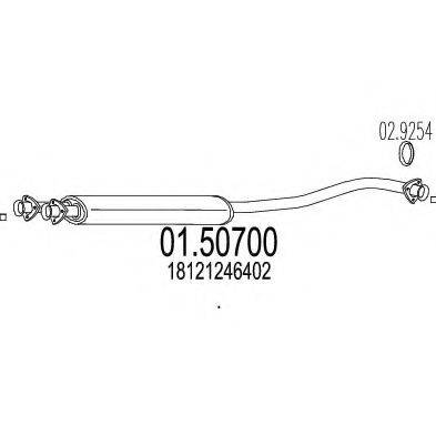 MTS 0150700 Середній глушник вихлопних газів
