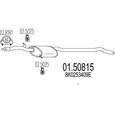 MTS 0150815 Середній глушник вихлопних газів
