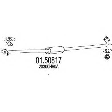 MTS 0150817 Середній глушник вихлопних газів