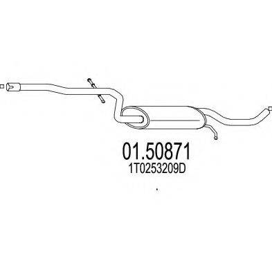 MTS 0150871 Середній глушник вихлопних газів