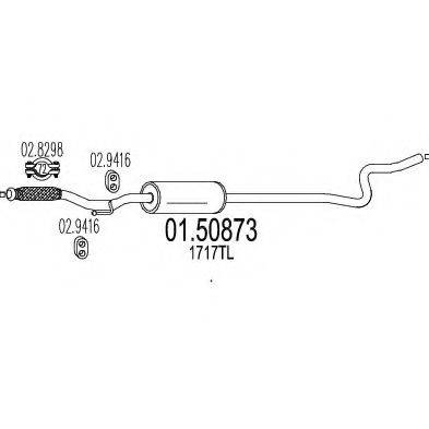 MTS 0150873 Середній глушник вихлопних газів