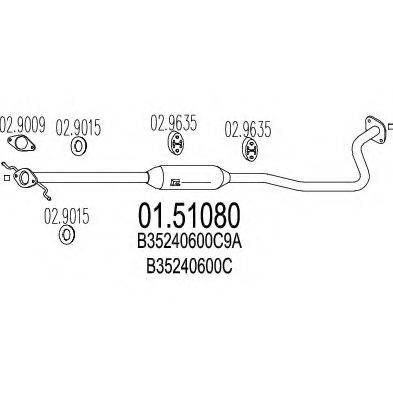 MTS 0151080 Середній глушник вихлопних газів