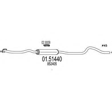 MTS 0151440 Середній глушник вихлопних газів