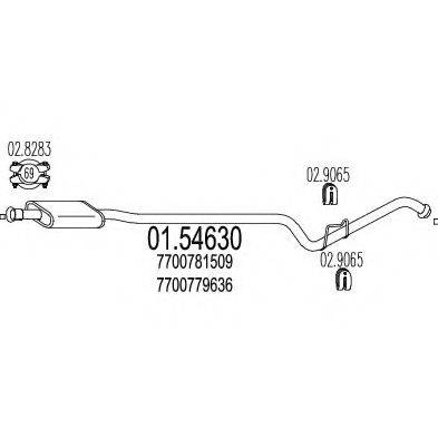 MTS 0154630 Середній глушник вихлопних газів