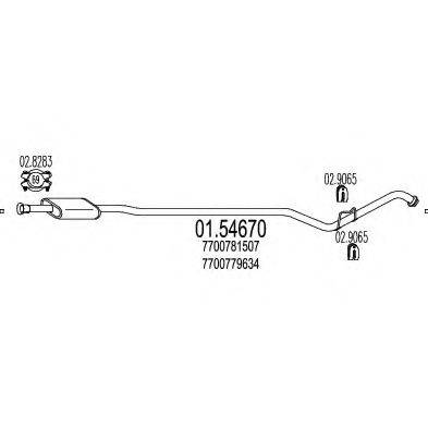MTS 0154670 Середній глушник вихлопних газів