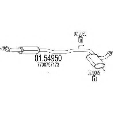 MTS 0154950 Середній глушник вихлопних газів