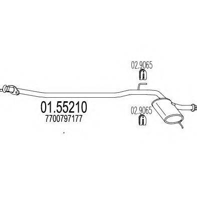 MTS 0155210 Середній глушник вихлопних газів