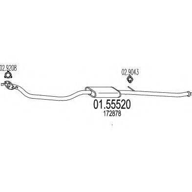 MTS 0155520 Середній глушник вихлопних газів