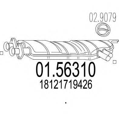 MTS 0156310 Середній глушник вихлопних газів