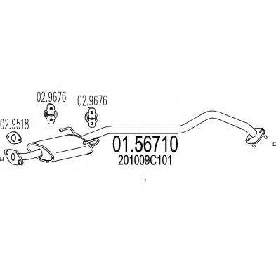 MTS 0156710 Середній глушник вихлопних газів