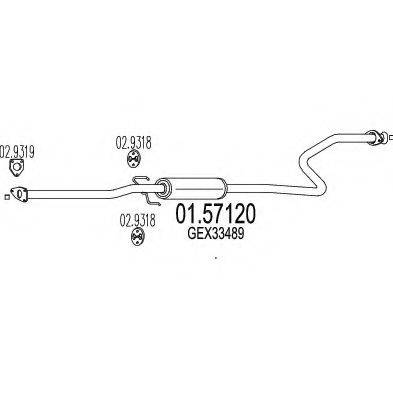 MTS 0157120 Середній глушник вихлопних газів