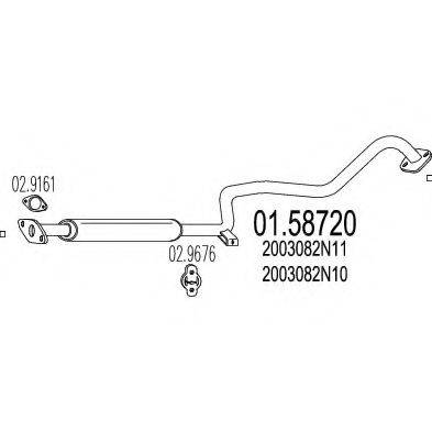 MTS 0158720 Середній глушник вихлопних газів