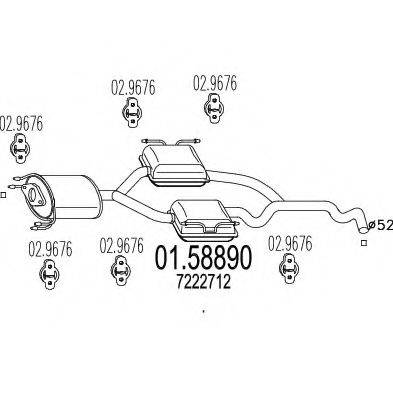 MTS 0158890 Середній глушник вихлопних газів