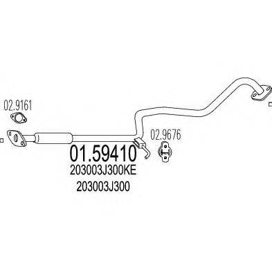 MTS 0159410 Середній глушник вихлопних газів