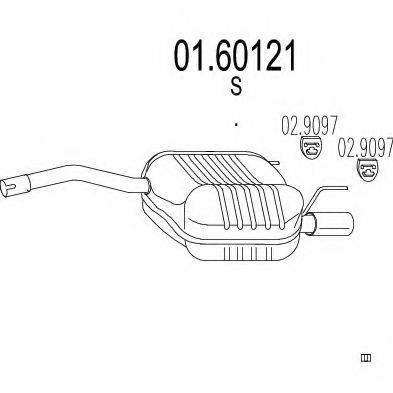 MTS 0160121 Глушник вихлопних газів кінцевий