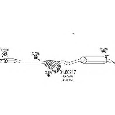 MTS 0160217 Глушник вихлопних газів кінцевий