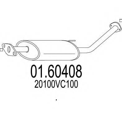 MTS 0160408 Глушник вихлопних газів кінцевий