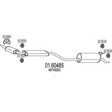 MTS 0160485 Глушник вихлопних газів кінцевий